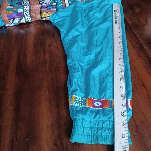 Vtg 80s 90s Lavon Windbreaker Track Jacket, Tribal, Native, Aztec , Size PL - Picture 11 of 16